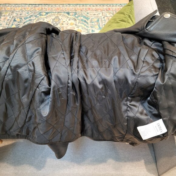 DOMA brand leather moto jacket - size small - lamb nappa - Picture 9 of 10